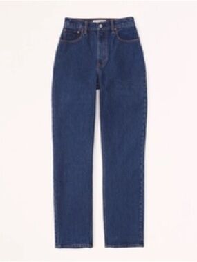 NEW Abercrombie & Fitch curve love ultra high rise 90s straight jean - 26 short